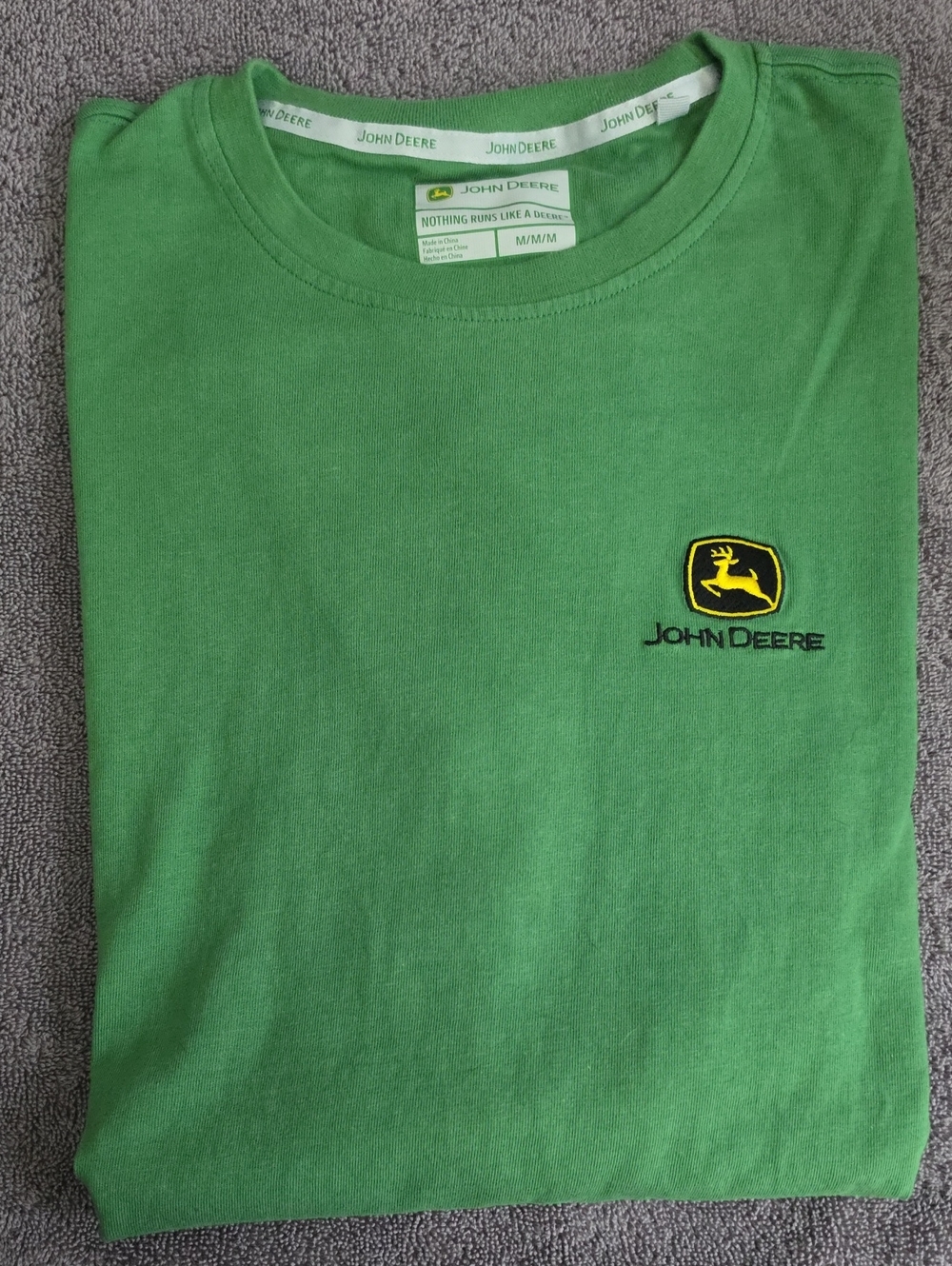 John Deere Men’s Green Logo Crew Neck Shirt